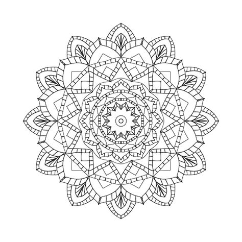 Premium Vector Black And White Ornamental Round Mandala Design