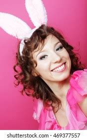 Sexy Woman Bunny Ears Playboy Blonde Stock Photo Shutterstock