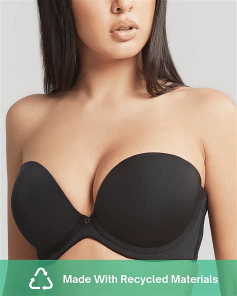 Faith Moulded Strapless Bra Noir Tkd Lingerie