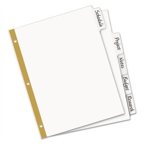 Avery Big Tab Write On Dividers 5 Ct Ralphs