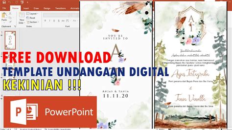 FREE TEMPLATE UNDANGAN PERNIKAHAN DIGITAL PPT TEMA AR4 YouTube