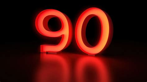 90s 90 Lighted Number In Red On Black Background Backgrounds | JPG Free ...