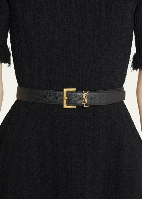 Saint Laurent Ysl Calf Leather Belt Bergdorf Goodman