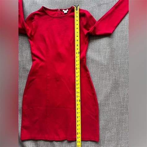 J Crew Factory Womens Long Sleeve Red Ponte Sheath Dress Size 2