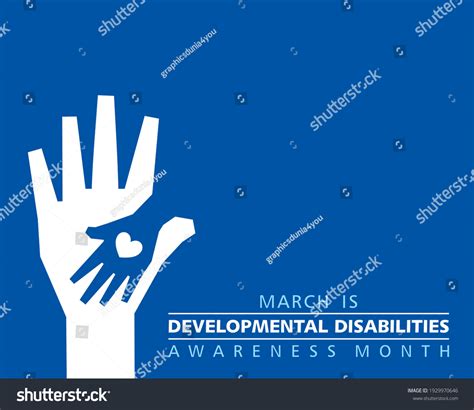 Vector Illustration Developmental Disabilities Awareness Month Stock Vector Royalty Free