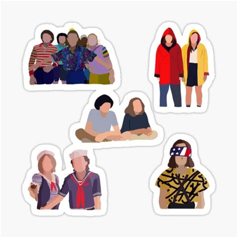 Stranger Things Sticker Pack Set Of 7 Sets Stickers Labels And Tags Etna