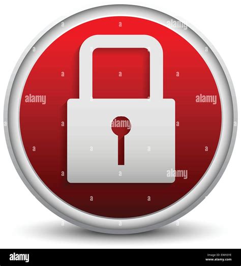 Padlock Symbol On Stylish Background Stylish Red Padlock Icon Stock