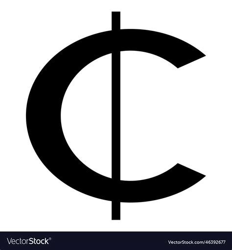 Ghana Cedi Currency Symbol Money Sign Cash Ghs Vector Image