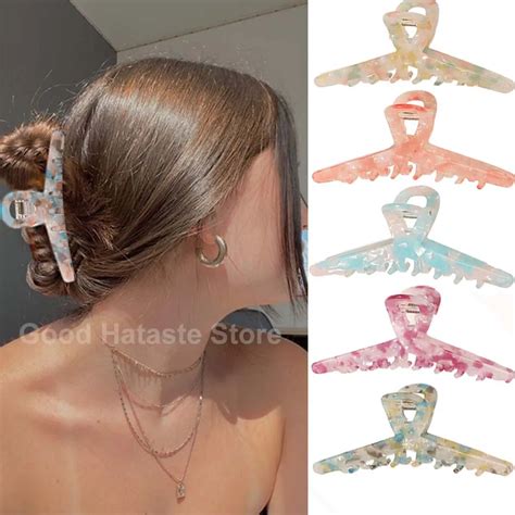 Barrettes Cheveux En Ac Tate Pour Femmes Et Filles Pinces Crois Es