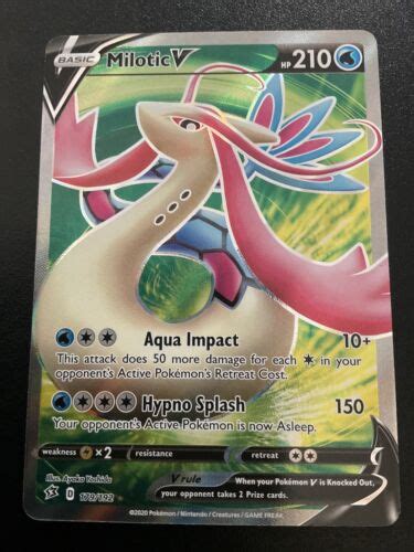 Milotic V 179192 Pokemon Tcg Rebel Clash Full Art Ultra Rare Ebay