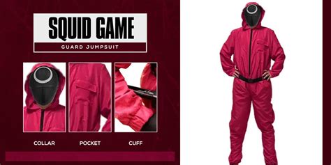 Squid Game Guard Jumpsuit Squid Game Pink Jumpsuit Movie Jackets