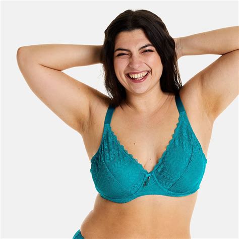 Soutien gorge à armatures grand maintien turquoise Index Pommpoire