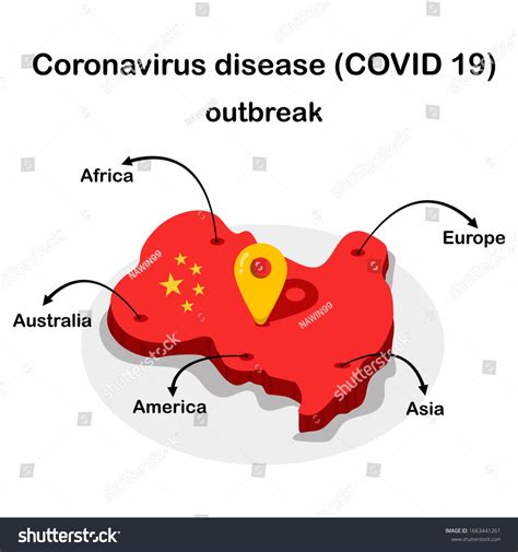 Coronavirus Disease Outbreak Chinese Map Vector Stock Vector (Royalty ...