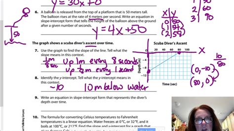 Writing Linear Equations From Tables