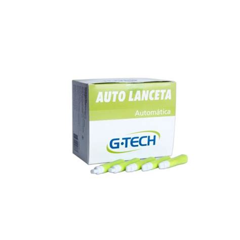 Auto Lanceta G G Tech Caixa Unidades Lancetadores E