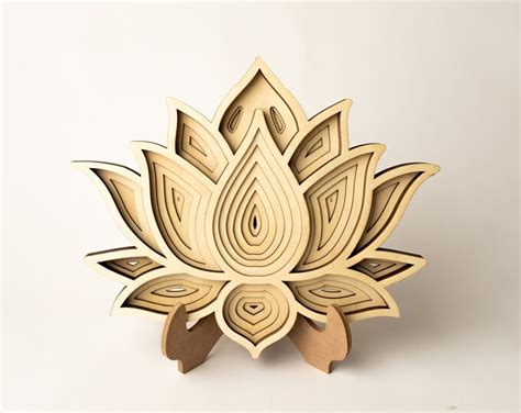 Multilayer Wooden Lotus Flower Mandala Wall Decor Handmade And Unique Wall Art For Your Home Or