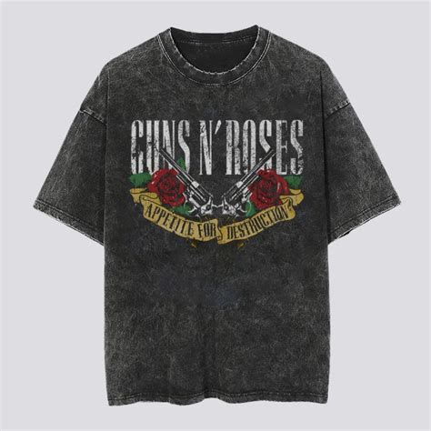 Jual Kaos Band Washed Guns N Roses Apetite Banner Shopee Indonesia