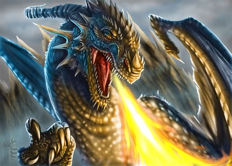 Fire Breathing Dragon Animated Wallpaper