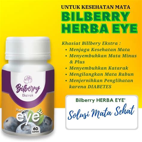 Jual Ef Obat Mata Katarak Kapsul Bilberry Herbaeye Minus Plus