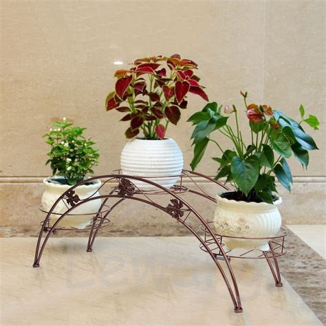 Metal Floor Standing Wrought Iron Pot Plant Stand Flower Planter 8 Style Us Sell Ebay Indoor