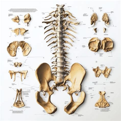 Human Sacral Vertebrae Anatomy Labeled Diagram And Explanation Premium Ai Generated Image