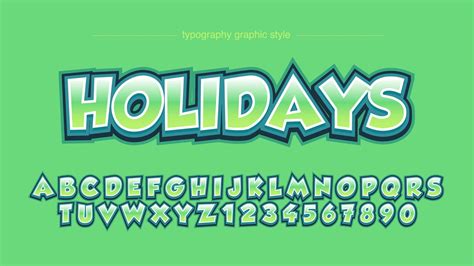 Green Bold 3D Cartoon Comics Typography 830600 Vector Art At Vecteezy