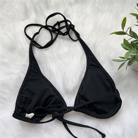 Hobie Womens Black Bikini Top Bra Size Small Gem