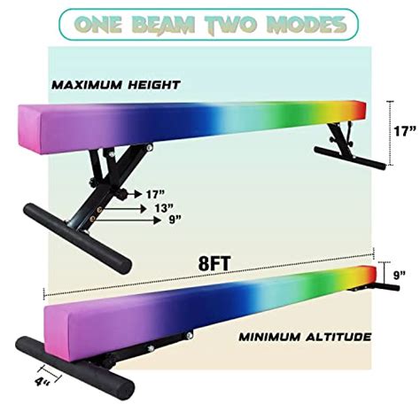 PreGymnastic Updated Gymnastics Beam, Adjustable Beam, Durable & Sturdy ...