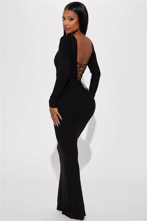 Ava Shapewear Maxi Dress Black Fashion Nova Dresses Fashion Nova