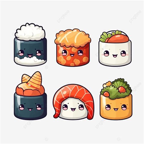 Cartoon Sushi Ai Generative Sushi Cartoon Sushi Png Png Transparent