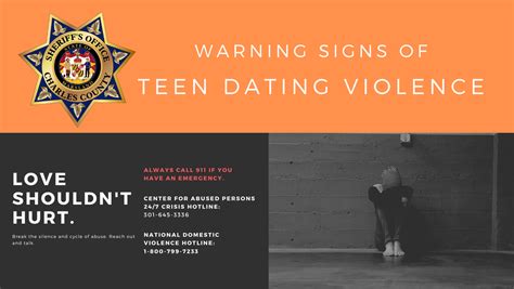 Warning Signs Of Teen Dating Violence Charles County Sheriffs Office