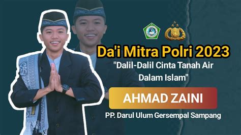 Ahmad Zaini Dalil Dalil Cinta Tanah Air Dalam Islam PP Darul Ulum