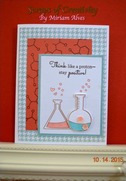 Card With CTMH Zoe Paper Packet And Positive Chemistry Stamp Set