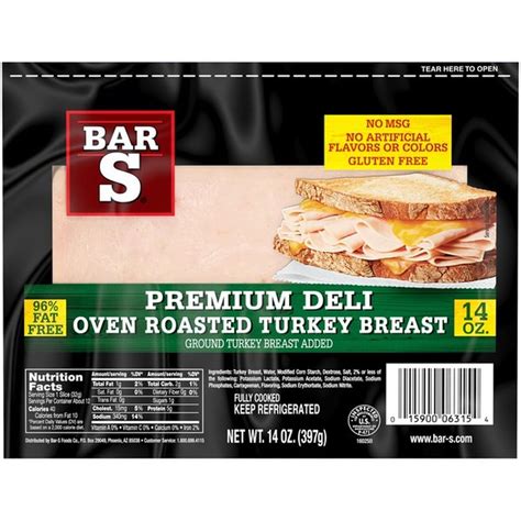 Bar S Premium Deli Oven Roasted Turkey Breast 14 Oz Instacart