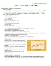 Econ Final Study Guide Econ 200 Final Study Guide Page 1 STUDY GUIDE