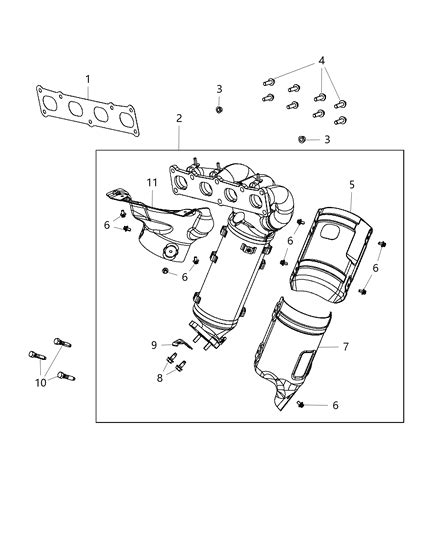 Exhaust Manifold And Heat Shield 2020 Jeep Compass