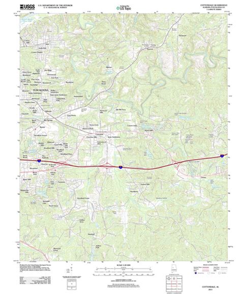 2011 Cottondale, AL - Alabama - USGS Topographic Map - Historic Pictoric