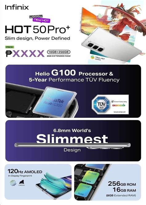 Infinix Hot 50 Pro Con solo 6 8 mm se corona como el smartphone más delgado del mundo