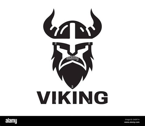 Viking Head Logo Design Icon Symbol Vector Template Stock Vector Image