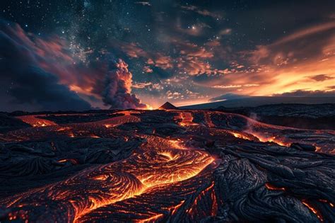 Premium Photo Discover The Surreal Beauty Of A Volcanic Eruption
