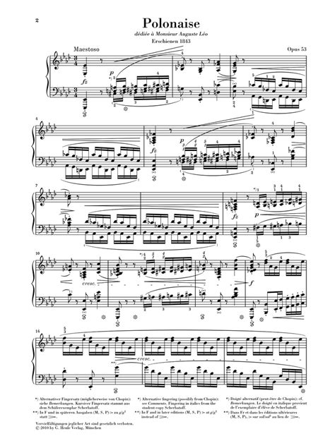 Polonaise In A Flat Major Sheet Music By Chopin SKU 51480960