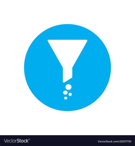 Filter Icon Funnel Symbol Royalty Free Vector Image