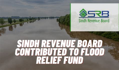 Sindh Revenue Board Contributed To The Flood Relief Fund