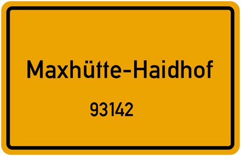 93142 Maxhütte Haidhof Straßenverzeichnis Alle Straßen in 93142