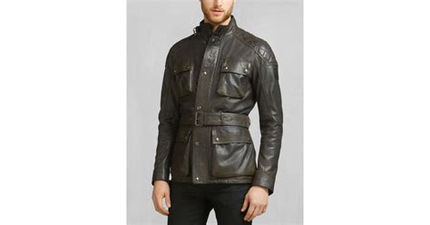 Belstaff Blaster Distressed Waxed Cotton-blend Jacket in Black for Men ...