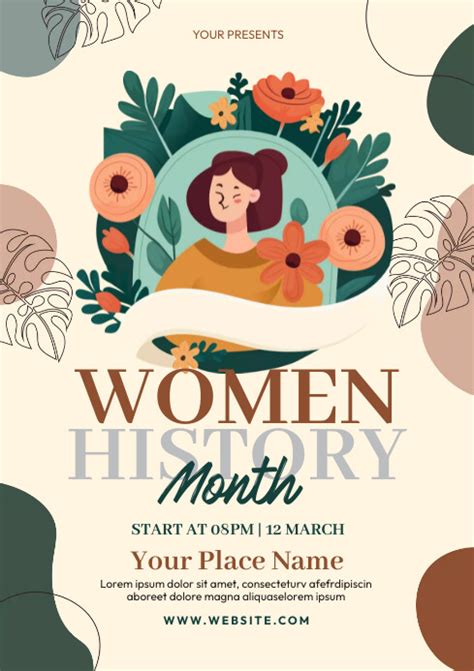 Womens History Month Flyer Template Postermywall