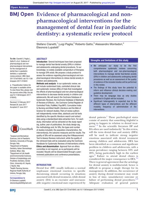 PDF Evidence Of Pharmacological And Non Pharmacological Interventions