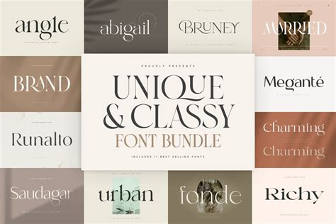 Unique And Classy Modern Font Bundle Serif Fonts Creative Market