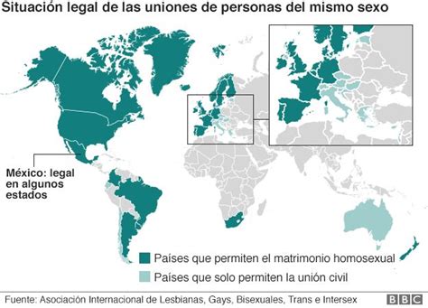 Mapa Los 23 Países Que Han Legalizado El Matrimonio Gay En El Mundo