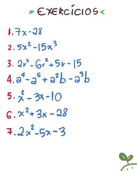 Exercicios De Fatoração Por Agrupamento BRAINCP